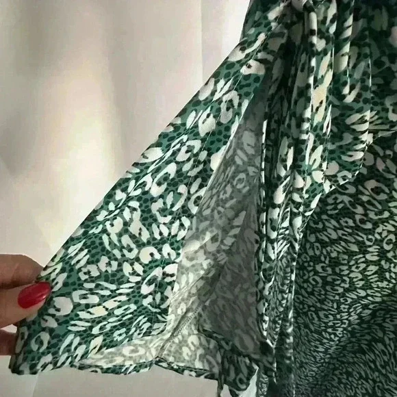 Green Wrap Dress - Picture 10 of 10